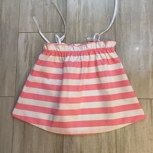 NWT Beaufort Bonnet Company Pink and White Stripe Little Laney’s Top, girls 14
